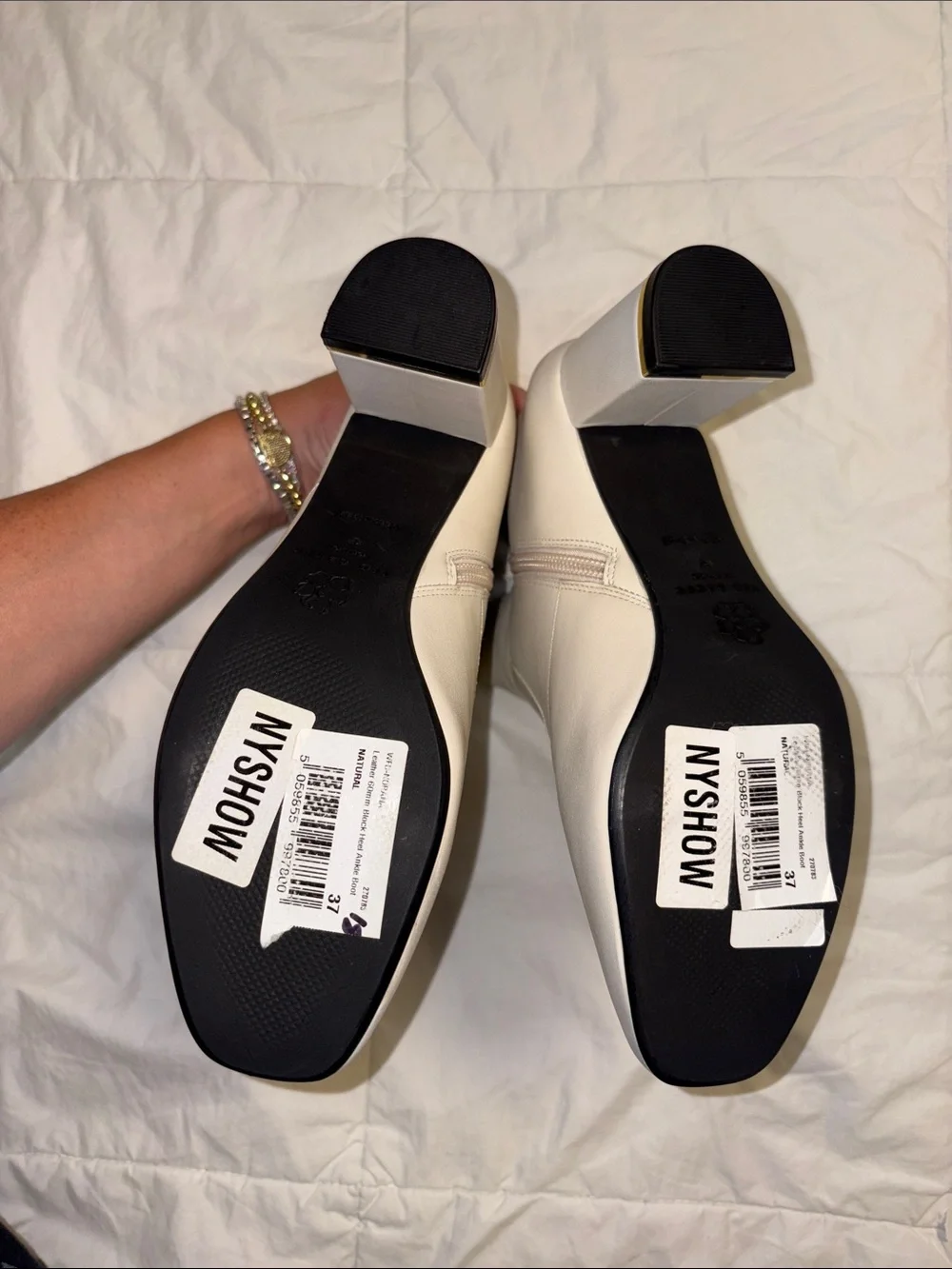 Ted Baker Block Heel Ankle Boots with Side Zip